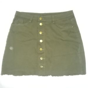 Stretchy Army Green Skirt
